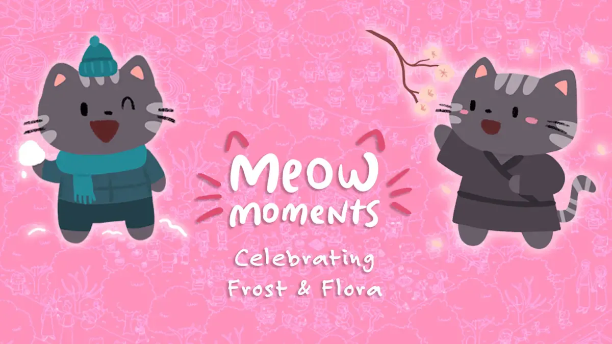 Meow Moments: Celebrating Frost & Flora (喵喵时刻：庆祝冰雪与繁花)