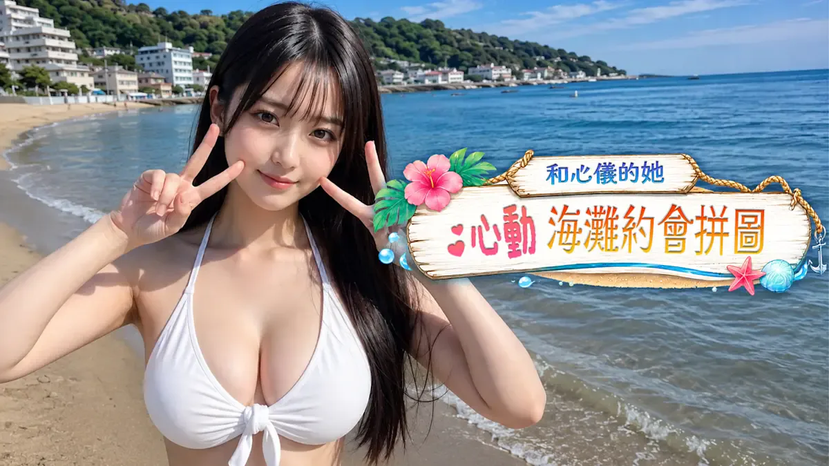和心仪的她 心动海滩约会拼图