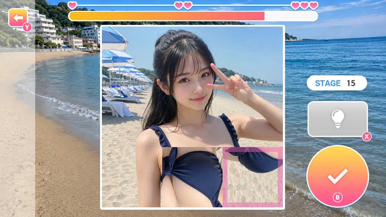 和心仪的她 心动海滩约会拼图